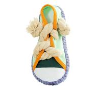 Kaeltsyn Squeaky Shoe Dog Chew Toy for Various Size Breeds Teething and Chewing Strong Pull War Rope Pet Indoor Activity Squeaky Shoe Chew with Pull Rope Interactive Play Breeds and Indoor Fun