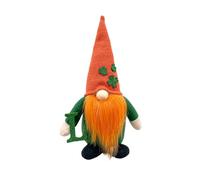 Kaeltsyn StPatricks Day Plush Gnomes Toy with Shamrocks for Holiday Home Decor Irish Clovers Theme Dwarf Doll for StPatricks Party Shelf Display
