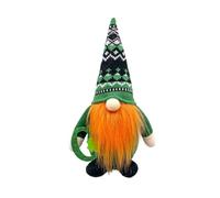 Kaeltsyn StPatricks Day Plush Gnomes Toy with Shamrocks for Holiday Home Decor Irish Clovers Theme Dwarf Doll for StPatricks Party Shelf Display