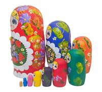 Kaeltsyn Strawberry Themed Russian Nesting Dolls with 10 Layers Hand Crafted for Toddler Stacking Play Skill Building Handcrafted