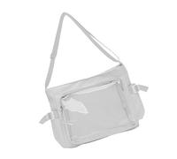 Kaeltsyn Stylish College Crossbody Bag Large CapacityTransparent Badge Holder Ergonomic Shoulder Strap Practical Nylon Satchel Badge Showcase Purse