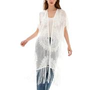 Kaeltsyn Swim Sunshade Dress Light Weight Cardigans Open Front Cover Up Swimsuit for Offices and Outdoor Use Long Shawl