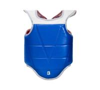 Kaeltsyn Taekwondo Chest Protectors High Impacts Resistance Leather Texture Suitable for Art Training and Competition Double Side Chest Guard