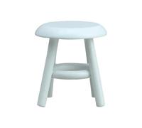 Kaeltsyn Tiny White Wood Stool Suited for 1: 12 Scale Small Living Room Furniture Arrangements Wooden Doll Stool