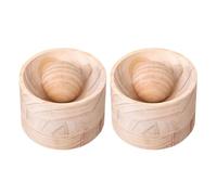 Kaeltsyn Traditional Chinese Dumpling Maker with Smooth Wood Natural Wood Dumpling Skin Press Tool Kitchen Gadget Round Pierogi Drum