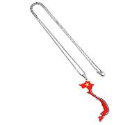 Kaeltsyn Trendy Unisex Stainless Steel Necklace Featuring Unique Southeast Asian Drip Oil Pendant Design Cultural Neckchain