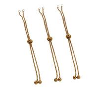 Kaeltsyn Triple Pack of Adjustable Craft Jewelry Extender Chains Stainless Steel Pull Chain for Unique Necklaces Bracelets Stylish Connector