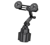 Kaeltsyn Two Phone Car Mount with Adjustable Arms Base Phone Holder Fits Most Cup Holders for 4-7.2 Inch Devices Foldable Double Head Mount