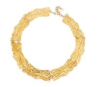 Kaeltsyn Unique Asymmetrical Chokers Necklace in Steel Composite Materials with Baroques Pearls for Daily Wear and Social Event Stratified Electroplated Collar