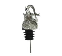 Kaeltsyn Unique Elephant Head Wine Stopper Delicate Finish Elephant Shape Pourer and for Parties Kirsite