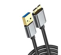 Kaeltsyn USB3.0 MicroB Data Cable with Reinforced Connector for External Storage and Cameras MicroB Cable for External Storage