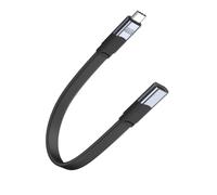 Kaeltsyn USB4 Flat Cable Type C Male to Female Cord 40Gbps Data Transfer 240W Charging 8K60Hz Video for Laptop Monitor Expansion Dock Short USB C Cable