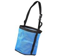 Kaeltsyn Ventilated Fabric Horse Feed Container with Ergonomic Neck Strap and Leakproof Lining for Mineral Salt Hay L 24X25CM Hanging Salt Lick Holder