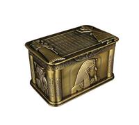 Kaeltsyn Vintage Rectangular Antique Storage Cases Women Trinket Jewelry Gift Box Necklace Earrings Rings Jewellery Organiser Necklace Earring Storage Boxes for Women