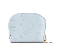Kaeltsyn Women Card Holder Purse with Bear and Bows Decoration Coin Purse Spacious Compartments for Efficient Money Management Wallet for Travel