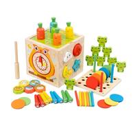 Kaeltsyn Wood Shape Matching Toy for Early Childhood Color and Pattern Recognition Hand Eye Coordination Toy