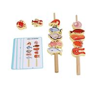 Kaeltsyn Wooden Bead Threading Toy Educational Stringing Beads Game for Kids Fine Motor Skills Development and Early Learning Engaging Wooden Beads Puzzle Toy