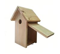 Kaeltsyn Wooden Bird Shelter Handcrafted From Pine Nesting Box for Garden Backyard Decoration Friendly Bird Refuge