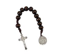 Kaeltsyn Wooden Rosary Beads with Crosses for Prayer and Religious Ceremonies Natural Wood Materials Lightweight Design Wooden Rosary Beads