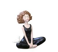 Kaeltsyn Yogas Pose Statue Sculputures Yogas Girls Figurines with Doves Meditations Decors Table Ornament for Home Decorations Decorative Ornament