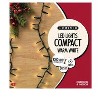 Lumineo Christmas Tree Lights Compact LED Twinkle Mains 8 Function Timer Outdoor
