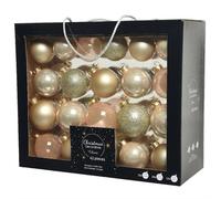 Kaemingk 42 Glass Christmas Tree Hanging Baubles - Pearl (149256)