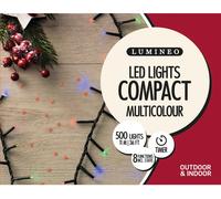 Out Door and Indoor Multi Coloured Twinkle Lights 500 Lights Green Cable (11m) New for 2015