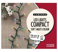 Kaemingk 750 LED Multi-Action Christmas Tree Lights with Timer 16m - SOFT MULTI