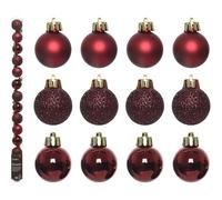 Kaemingk Baubles Shatterproof Oxblood Mix 3cm - 02.0459