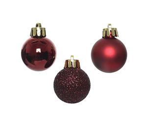 Kaemingk Baubles Shatterproof Oxblood Mix 3cm - 02.0459