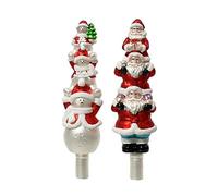 Kaemingk Christmas Tree Topper Glass 31 cm x 1 Piece Tree Topper Snowman or Santa Claus
