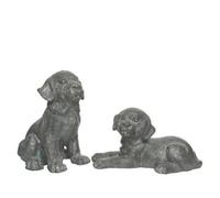 Kaemingk Dog Poly Magnesium Animal Figure (Pack Of 2) Black (One Size)