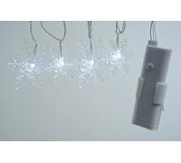 Kaemingk Durawise 497095 Multi-Function Outdoor LED String Lights with 24 Cold White LEDs Battery Operated with Transparent Cable 3.45 m / 6 Hour Timer