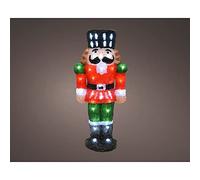 Kaemingk Everlands Outdoor LED Illuminated Nutcracker 60cm, White,green,red