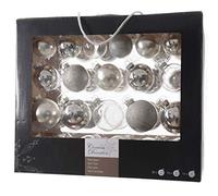 Kaemingk Glass Baubles 42 Silver Christmas Decorations