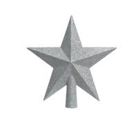 Kaemingk Glitter Star Tree Topper Silver (One Size)