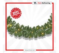 Kaemingk Imperial LED Garland 270cm Green Warm White Christmas Decoration