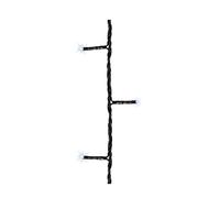Kaemingk LED Durawise 497100 Multi-Functional Chain for Outdoors, Battery Operated, 24 Cool White LEDs, Black Cable, 1.7 m, 6-Hour Timer
