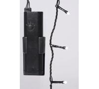 Kaemingk LED Durawise 497100 Multi-Functional Chain for Outdoors, Battery Operated, 24 Cool White LEDs, Black Cable, 1.7 m, 6-Hour Timer