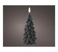Kaemingk Led Wick Candle Wax Tree Steady Flame Indoor Decoration Black - D.8Cm H.19.5Cm