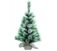 Kaemingk Mini Tabletop Snowy Vancouver Green Christmas Tree - 75Cm