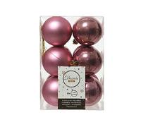 Kaemingk Pack of 12 Velvet Pink Shatteproof Baubles