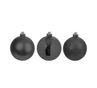 Kaemingk Plain Shatterproof Baubles (Pack Of 10) in Light Grey | Size: 10 Pack Kaemingk Light Grey 10 Pack