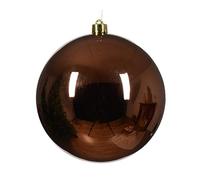Kaemingk Plastic Christmas Bauble 14 cm x 1 Piece Shatterproof Espresso Brown