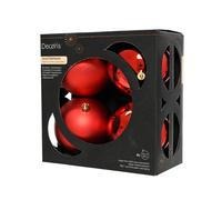 Kaemingk Polystyrene Christmas Bauble (Pack of 4) in Red Kaemingk Red