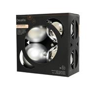 Kaemingk Polystyrene Christmas Bauble (Pack of 4) in Silver Kaemingk Silver