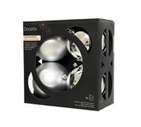 Kaemingk Polystyrene Christmas Bauble (Pack Of 4) Silver (One Size)