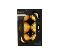 Kaemingk Polystyrene Christmas Bauble (Pack Of 6) Golden (One Size)