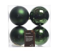 Kaemingk Shatterproof Pine Green Bauble 10cm Pack of 4 - Christmas