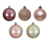 Kaemingk Shatterproof Plain Bauble (Pack Of 30) Pink (One Size)